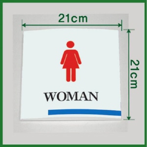 화장실 단면 라운드 여자용 21 x 21cm